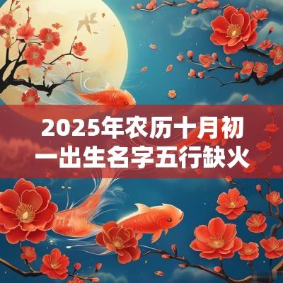 2025年农历十月初一出生名字五行缺火的孩子怎么取名