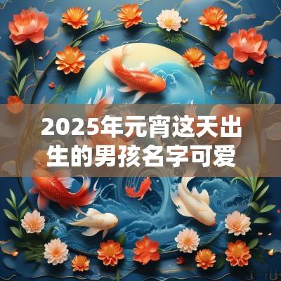 2025年元宵这天出生的男孩名字可爱到爆的男宝名字