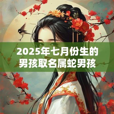 2025年七月份生的男孩取名属蛇男孩吉利的名字推荐