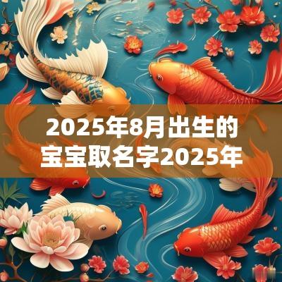 2025年8月出生的宝宝取名字2025年蛇宝宝起名字