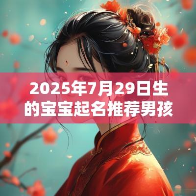 2025年7月29日生的宝宝起名推荐男孩免费名字精选