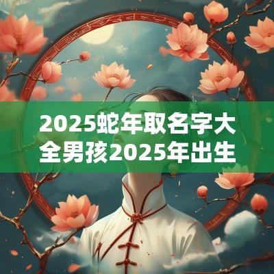 2025蛇年取名字大全男孩2025年出生的男宝宝取名