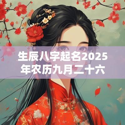 生辰八字起名2025年农历九月二十六出生的孩子命好吗