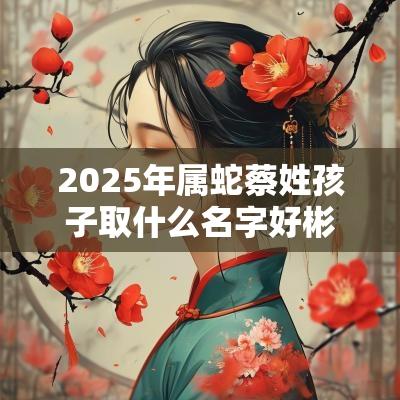 2025年属蛇蔡姓孩子取什么名字好彬彬有礼的宝宝起名