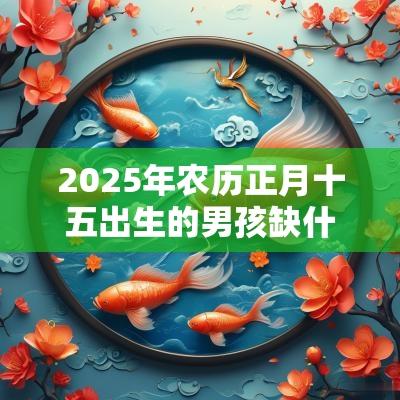 2025年农历正月十五出生的男孩缺什么属土的名字推荐