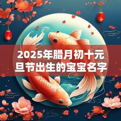 2025年腊月初十元旦节出生的宝宝名字（精选200个）