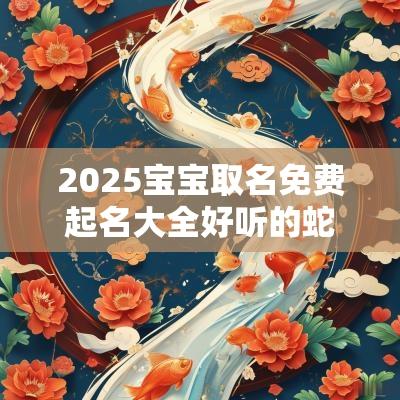 2025宝宝取名免费起名大全好听的蛇年宝宝名字大全