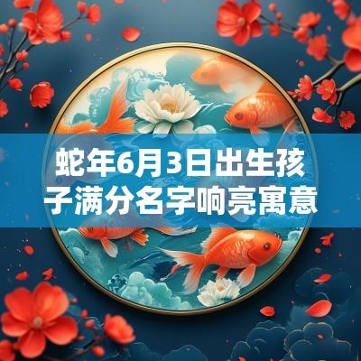 蛇年6月3日出生孩子满分名字响亮寓意好的宝宝取名推荐