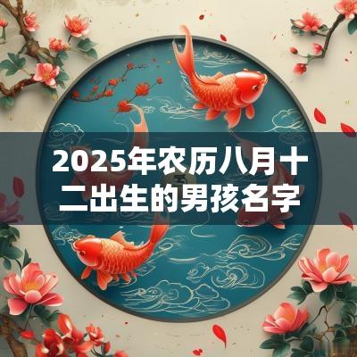 2025年农历八月十二出生的男孩名字五行缺火怎么取名