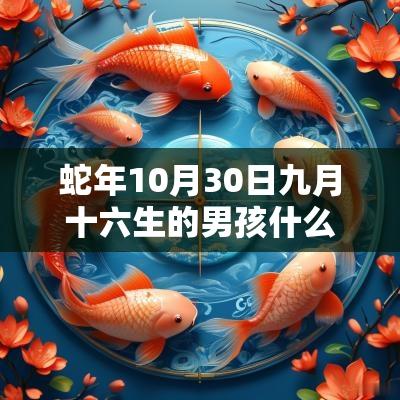 蛇年10月30日九月十六生的男孩什么命顺风顺水的名字
