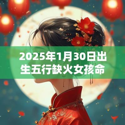 2025年1月30日出生五行缺火女孩命运与八字名字解析