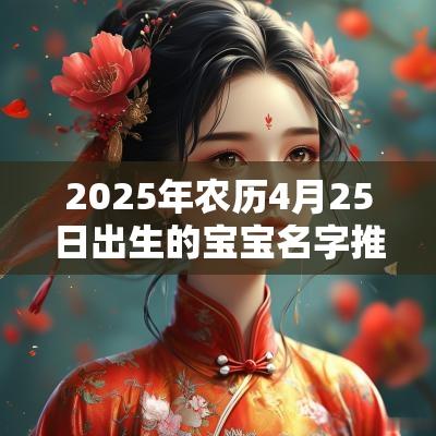 2025年农历4月25日出生的宝宝名字推荐好名字大全