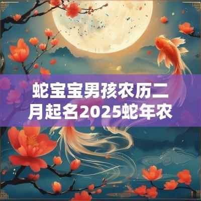 蛇宝宝男孩农历二月起名2025蛇年农历二月男宝宝取名