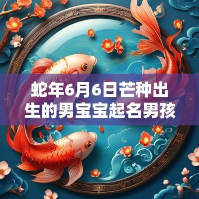 蛇年6月6日芒种出生的男宝宝起名男孩起名朗朗上口的名字