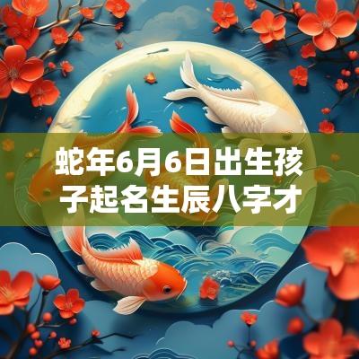 蛇年6月6日出生孩子起名生辰八字才华出众的宝宝名字分享