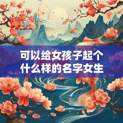 可以给女孩子起个什么样的名字女生宜选用诗经里的名字