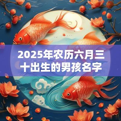2025年农历六月三十出生的男孩名字五行缺金怎么取名
