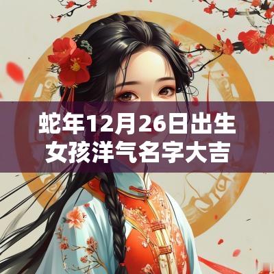 蛇年12月26日出生女孩洋气名字大吉大利的女蛇宝宝起名