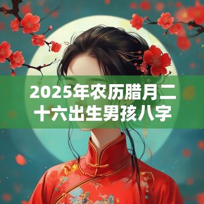 2025年农历腊月二十六出生男孩八字详情五行旺缺取名