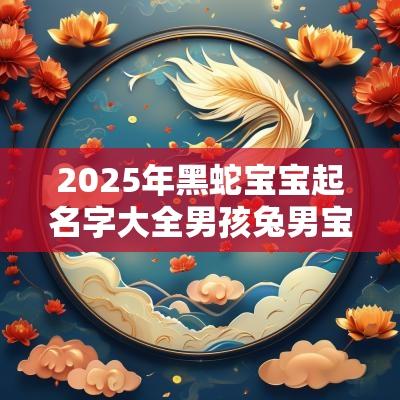 2025年黑蛇宝宝起名字大全男孩兔男宝宝取名字大全集