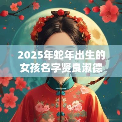 2025年蛇年出生的女孩名字贤良淑德，蕙质兰心的名字