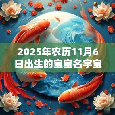 2025年农历11月6日出生的宝宝名字宝典好名字推荐