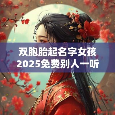 双胞胎起名字女孩2025免费别人一听就知道你家双胞胎