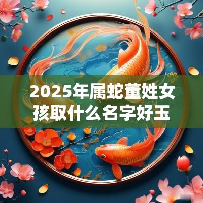 2025年属蛇董姓女孩取什么名字好玉指如葱的女生起名