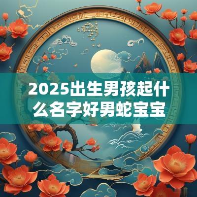 2025出生男孩起什么名字好男蛇宝宝的名字高雅而好听