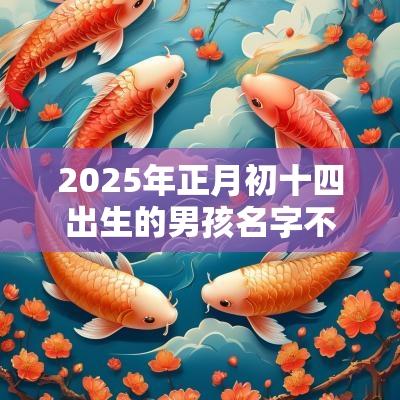 2025年正月初十四出生的男孩名字不俗气的男宝宝名字