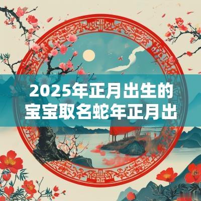 2025年正月出生的宝宝取名蛇年正月出生的男宝宝名字