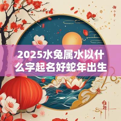2025水兔属水以什么字起名好蛇年出生的宝宝取名宝典