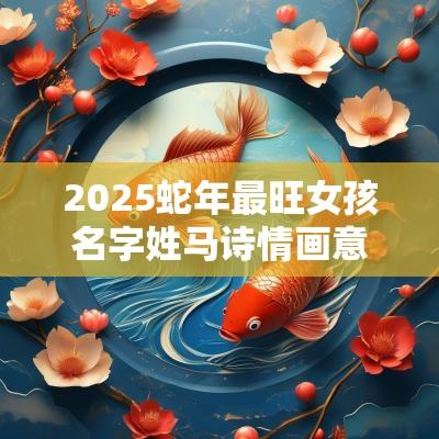 2025蛇年最旺女孩名字姓马诗情画意之感的女生起名