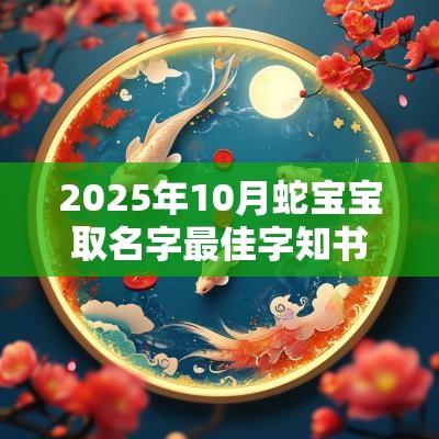 2025年10月蛇宝宝取名字最佳字知书达礼的女生起名