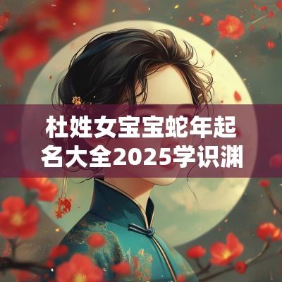 杜姓女宝宝蛇年起名大全2025学识渊博的女孩名字杜氏