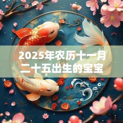 2025年农历十一月二十五出生的宝宝五行旺缺八字起名