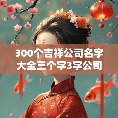 300个吉祥公司名字大全三个字3字公司名字大全必过