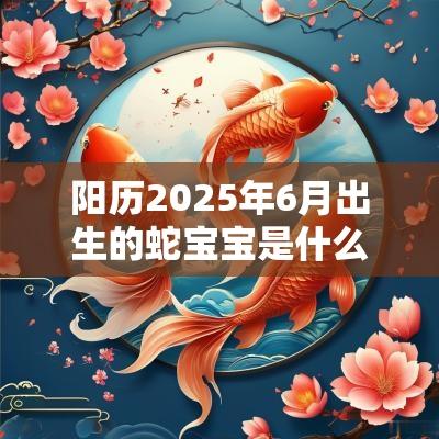 阳历2025年6月出生的蛇宝宝是什么命八字算命取名字