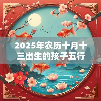 2025年农历十月十三出生的孩子五行属性解析及美名推荐