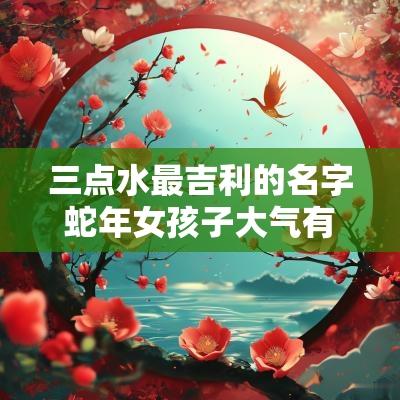 三点水最吉利的名字蛇年女孩子大气有寓意的女孩名字精选