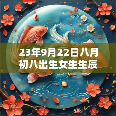 23年9月22日八月初八出生女生生辰八字有福气的名字