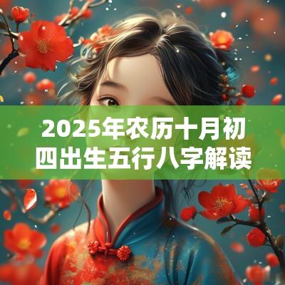2025年农历十月初四出生五行八字解读五行缺火宜用字