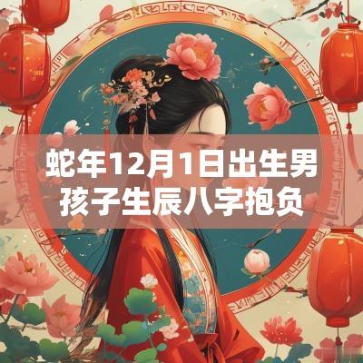 蛇年12月1日出生男孩子生辰八字抱负不凡的男宝宝名字