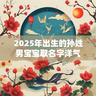 2025年出生的孙姓男宝宝取名字洋气吉祥的孙姓男孩名