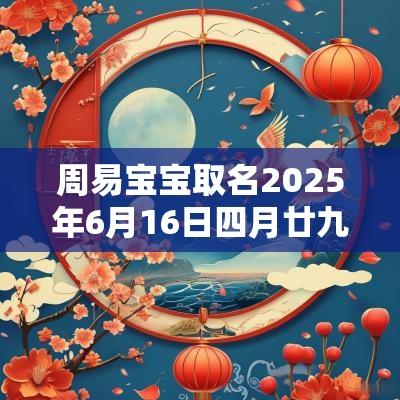 周易宝宝取名2025年6月16日四月廿九生的女生起名
