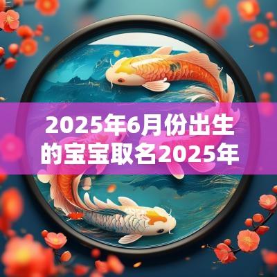 2025年6月份出生的宝宝取名2025年属蛇女孩名字