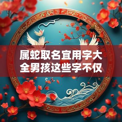 属蛇取名宜用字大全男孩这些字不仅吉利还让人耳目一新
