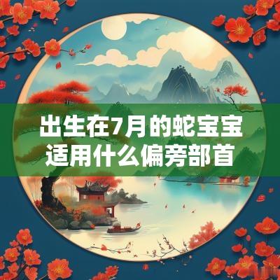 出生在7月的蛇宝宝适用什么偏旁部首热门的属蛇孩子名字
