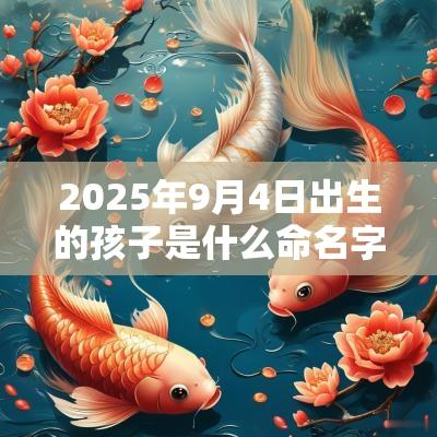 2025年9月4日出生的孩子是什么命名字怎么取大气的