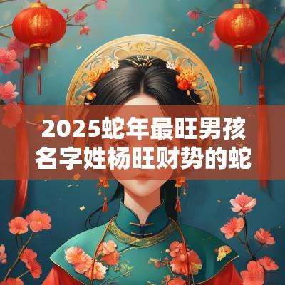 2025蛇年最旺男孩名字姓杨旺财势的蛇年宝宝好名字